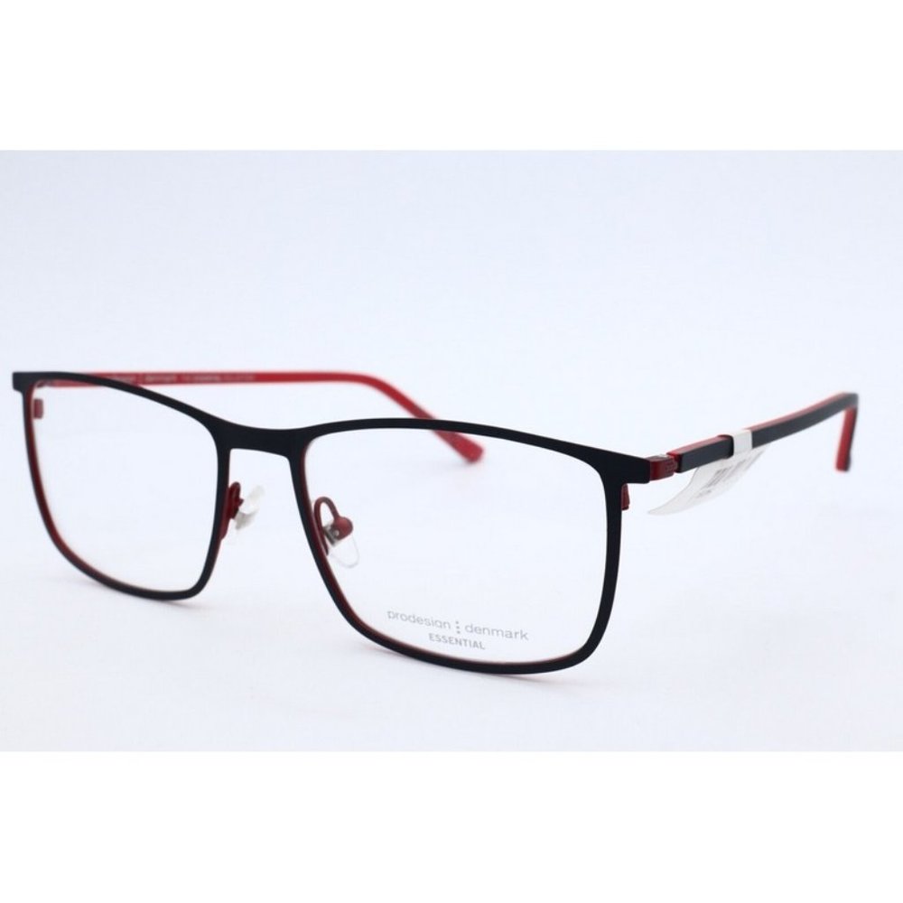 New Prodesign Denmark 3172 c.6031 Black Rectangle Eyeglasses Clear Lenses 54mm